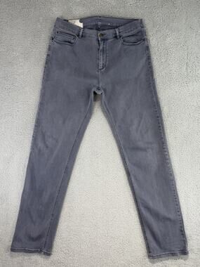 Marine Layer Men's36(34x31) Slim Straight Gray Jeans Mid Rise 5-Pocket